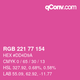 Color code: RGB 221 77 154 | qconv.com