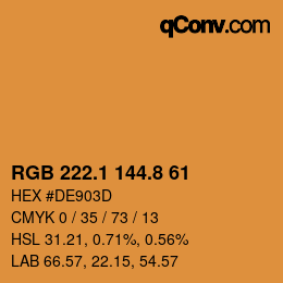 Farbcode: RGB 222.1 144.8 61 | qconv.com