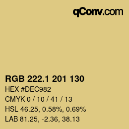カラーコード: RGB 222.1 201 130 | qconv.com