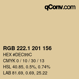 カラーコード: RGB 222.1 201 156 | qconv.com