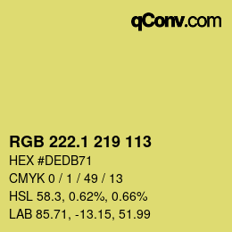 カラーコード: RGB 222.1 219 113 | qconv.com