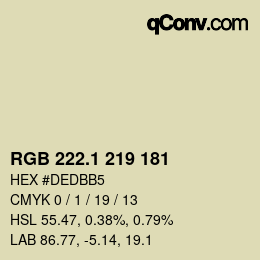 カラーコード: RGB 222.1 219 181 | qconv.com