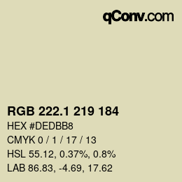 カラーコード: RGB 222.1 219 184 | qconv.com