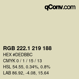カラーコード: RGB 222.1 219 188 | qconv.com