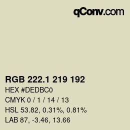 カラーコード: RGB 222.1 219 192 | qconv.com