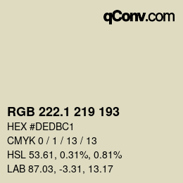 カラーコード: RGB 222.1 219 193 | qconv.com