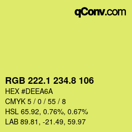 カラーコード: RGB 222.1 234.8 106 | qconv.com