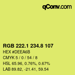 カラーコード: RGB 222.1 234.8 107 | qconv.com
