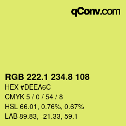 カラーコード: RGB 222.1 234.8 108 | qconv.com