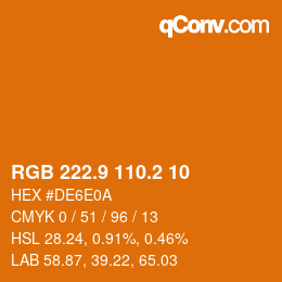 Color code: RGB 222.9 110.2 10 | qconv.com
