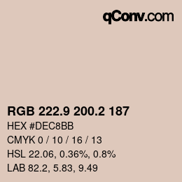 Color code: RGB 222.9 200.2 187 | qconv.com