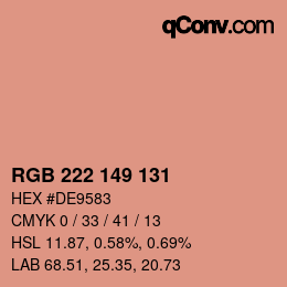 Farbcode: RGB 222 149 131 | qconv.com