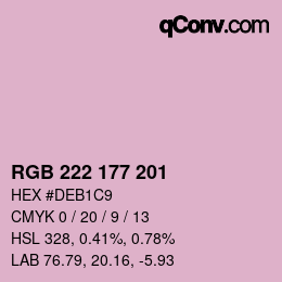 Farbcode: RGB 222 177 201 | qconv.com