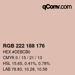 Código de color: RGB 222 188 176 | qconv.com