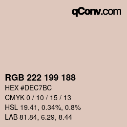 Farbcode: RGB 222 199 188 | qconv.com