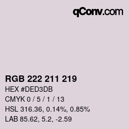 Color code: RGB 222 211 219 | qconv.com
