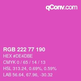 Farbcode: RGB 222 77 190 | qconv.com