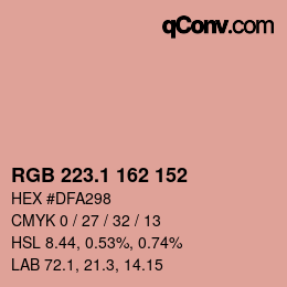 カラーコード: RGB 223.1 162 152 | qconv.com