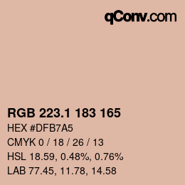 カラーコード: RGB 223.1 183 165 | qconv.com