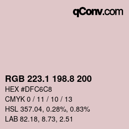 カラーコード: RGB 223.1 198.8 200 | qconv.com