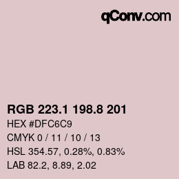 Farbcode: RGB 223.1 198.8 201 | qconv.com