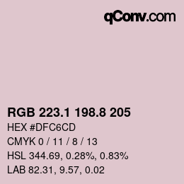 Color code: RGB 223.1 198.8 205 | qconv.com