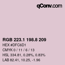 Color code: RGB 223.1 198.8 209 | qconv.com