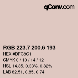 カラーコード: RGB 223.7 200.6 193 | qconv.com