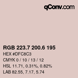 カラーコード: RGB 223.7 200.6 195 | qconv.com