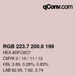 カラーコード: RGB 223.7 200.6 199 | qconv.com