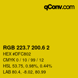 カラーコード: RGB 223.7 200.6 2 | qconv.com