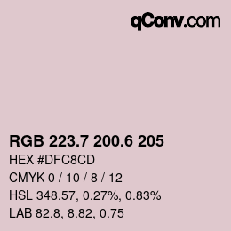 カラーコード: RGB 223.7 200.6 205 | qconv.com