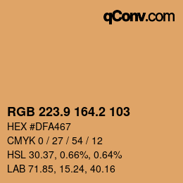 Color code: RGB 223.9 164.2 103 | qconv.com