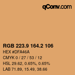 Color code: RGB 223.9 164.2 106 | qconv.com