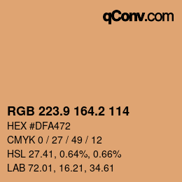 Color code: RGB 223.9 164.2 114 | qconv.com