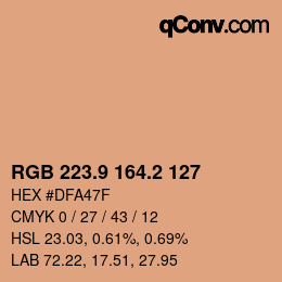 Color code: RGB 223.9 164.2 127 | qconv.com