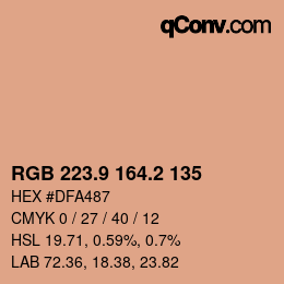 Color code: RGB 223.9 164.2 135 | qconv.com