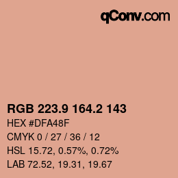 Color code: RGB 223.9 164.2 143 | qconv.com