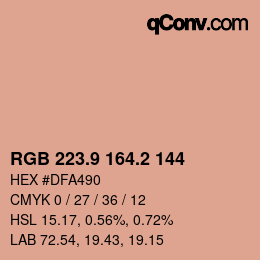 Color code: RGB 223.9 164.2 144 | qconv.com