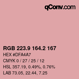 Color code: RGB 223.9 164.2 167 | qconv.com
