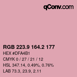 Color code: RGB 223.9 164.2 177 | qconv.com