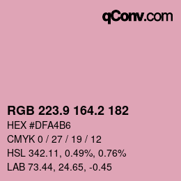 Color code: RGB 223.9 164.2 182 | qconv.com