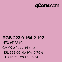Color code: RGB 223.9 164.2 192 | qconv.com