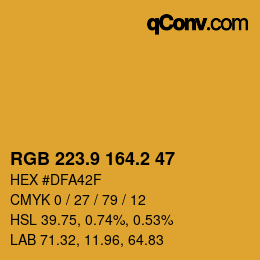 Color code: RGB 223.9 164.2 47 | qconv.com