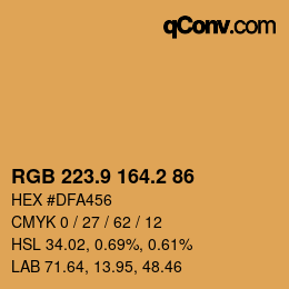 Color code: RGB 223.9 164.2 86 | qconv.com