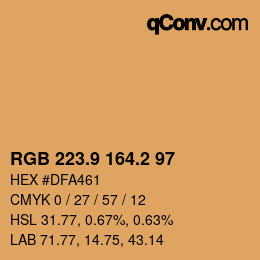 Color code: RGB 223.9 164.2 97 | qconv.com