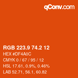 Color code: RGB 223.9 74.2 12 | qconv.com
