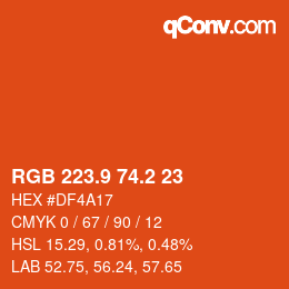 Color code: RGB 223.9 74.2 23 | qconv.com