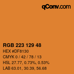 Farbcode: RGB 223 129 48 | qconv.com