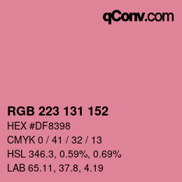 Farbcode: RGB 223 131 152 | qconv.com
